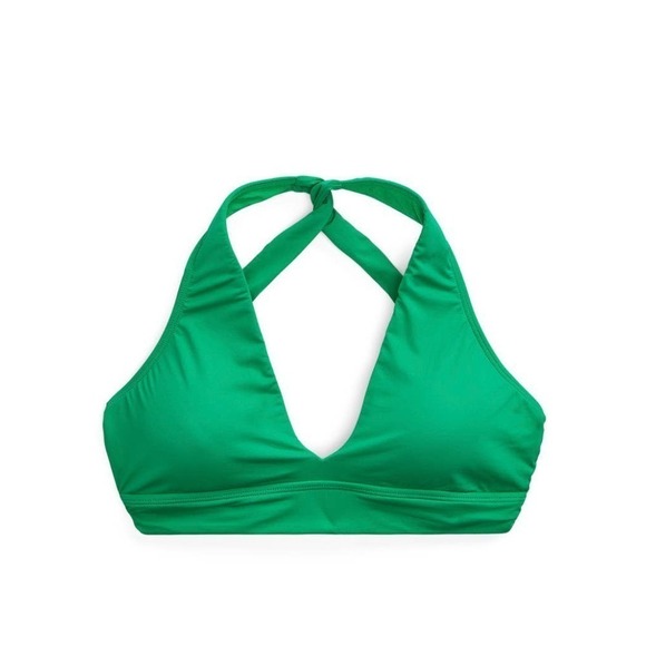 Ralph Lauren women’s twist back bikini top pink halter soft boho cottage core - Picture 1 of 9